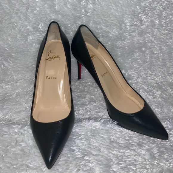 Christian Louboutin Shoes - 85mm size 38.5 Black Napa Shiny Christian Louboutin pumps only worn once indoors